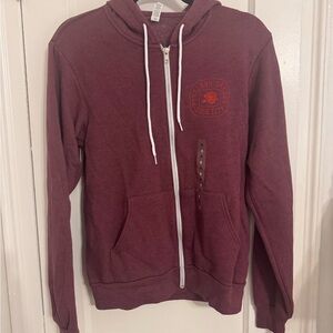 Portland, OR The City of Roses Maroon Zip-Up Hoodie